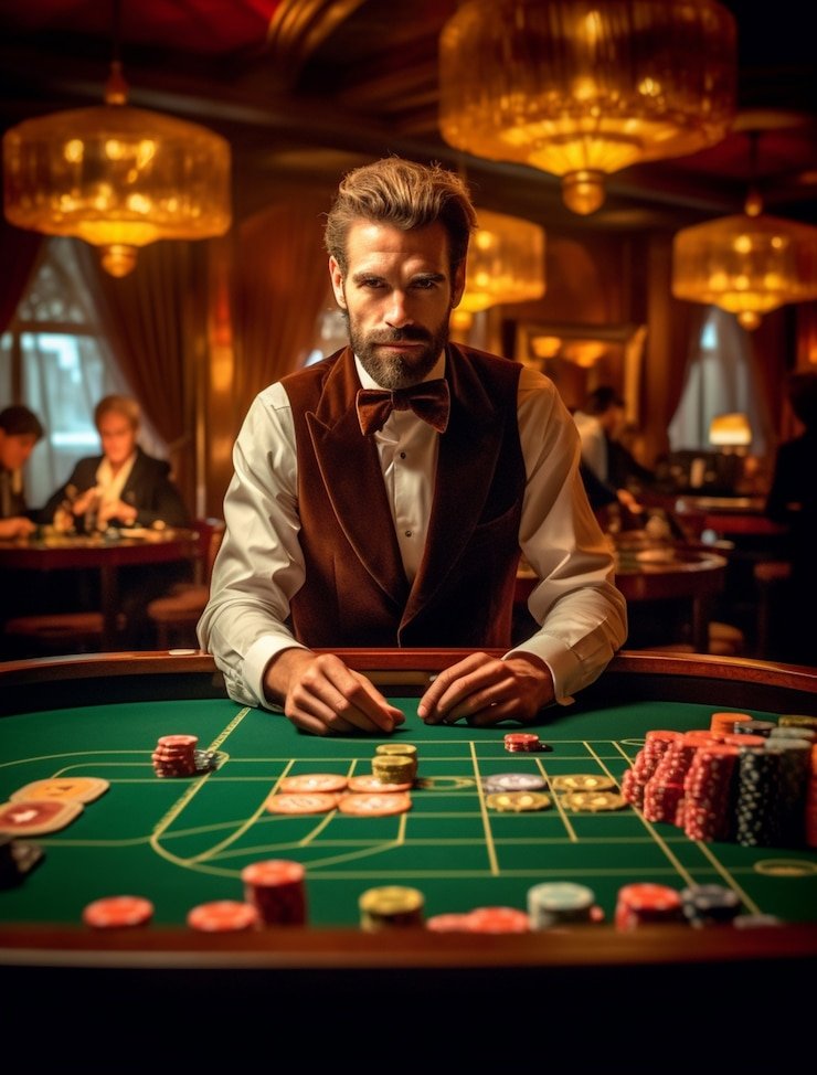 Dealer langsung mempersiapkan putaran Lightning Roulette berikutnya